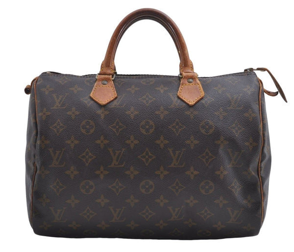 Authentic Louis Vuitton Monogram Speedy 30 Hand Boston Bag M41526 LV 4829D