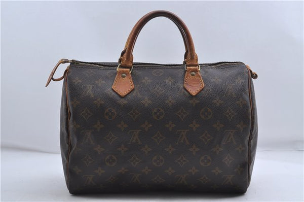 Authentic Louis Vuitton Monogram Speedy 30 Hand Boston Bag M41526 LV 4829D