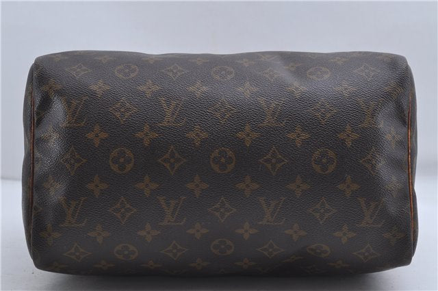 Authentic Louis Vuitton Monogram Speedy 30 Hand Boston Bag M41526 LV 4829D
