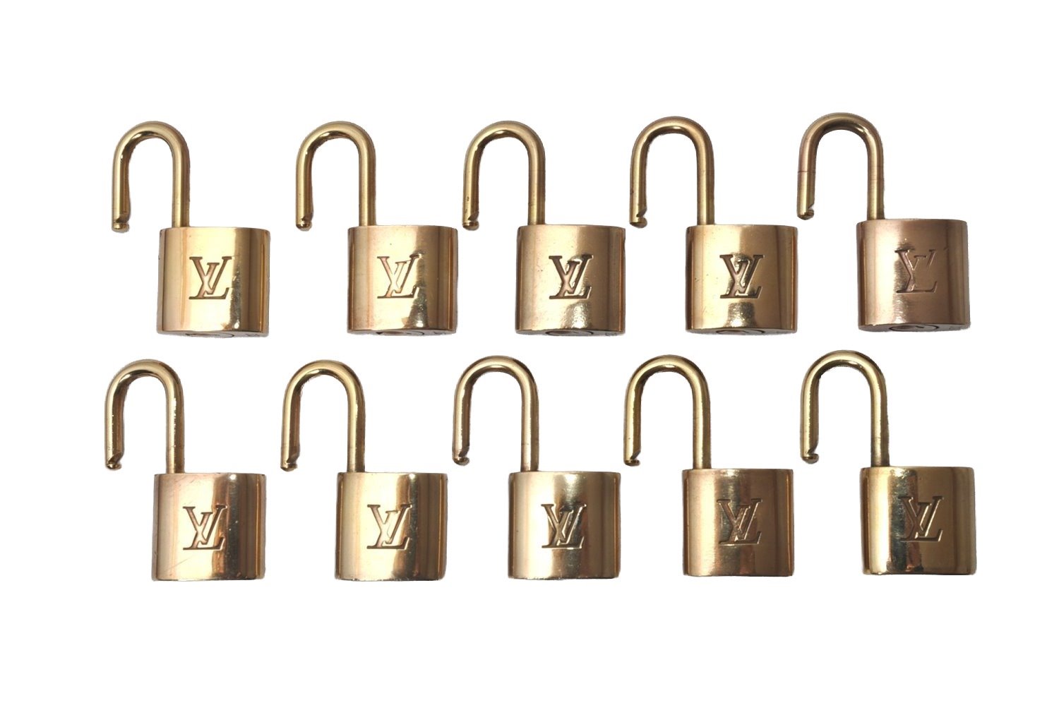 Authentic Louis Vuitton Padlock Gold 10Set LV 4829I