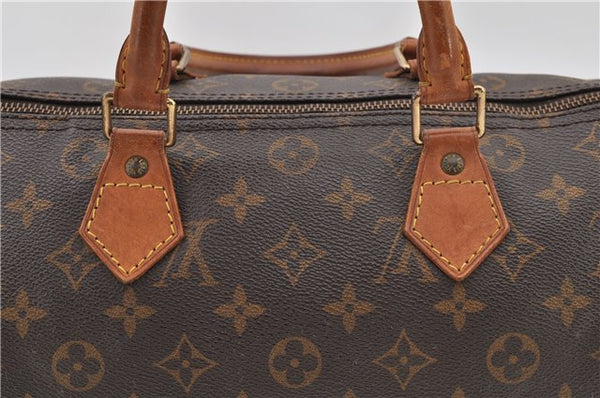 Authentic LOUIS VUITTON Monogram Speedy 30 Hand Bag M41526 LV 4830C