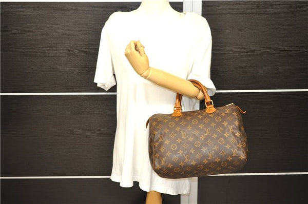 Authentic LOUIS VUITTON Monogram Speedy 30 Hand Bag M41526 LV 4830C