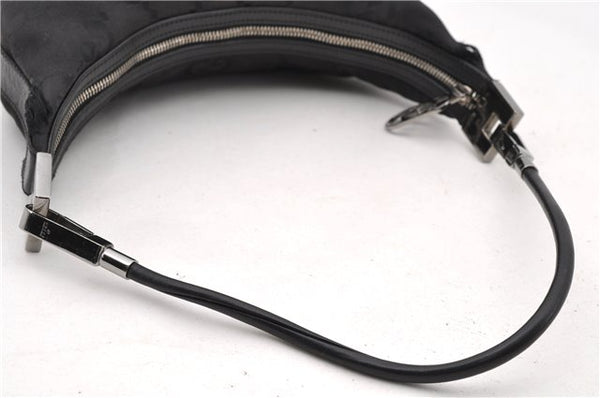 Authentic GUCCI Jumbo GG Shoulder Hand Bag GG Canvas Leather 0013814 Black 4831C