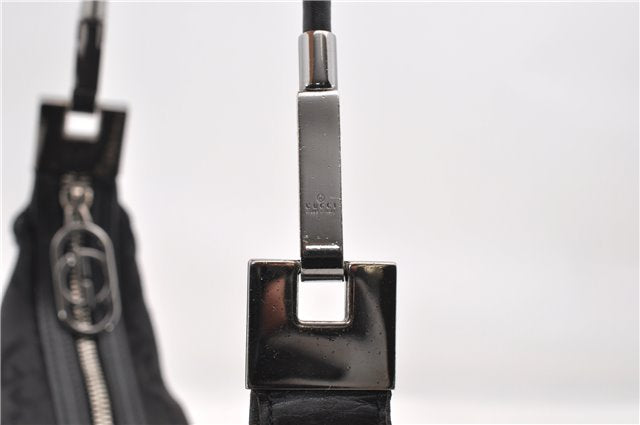 Authentic GUCCI Jumbo GG Shoulder Hand Bag GG Canvas Leather 0013814 Black 4831C