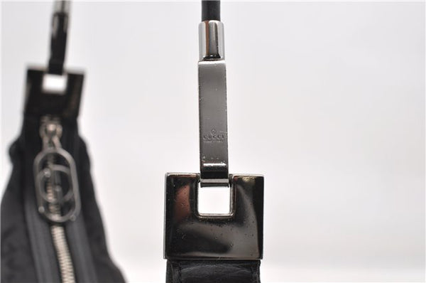 Authentic GUCCI Jumbo GG Shoulder Hand Bag GG Canvas Leather 0013814 Black 4831C