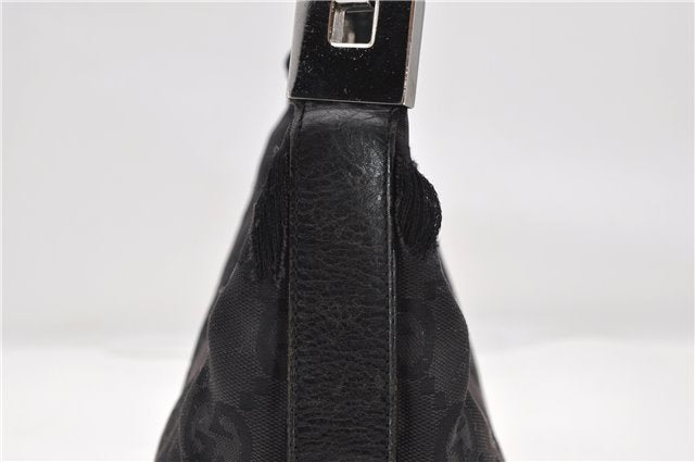 Authentic GUCCI Jumbo GG Shoulder Hand Bag GG Canvas Leather 0013814 Black 4831C
