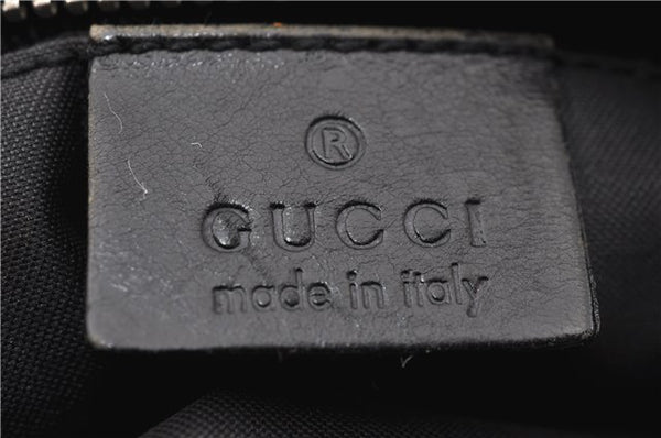 Authentic GUCCI Jumbo GG Shoulder Hand Bag GG Canvas Leather 0013814 Black 4831C