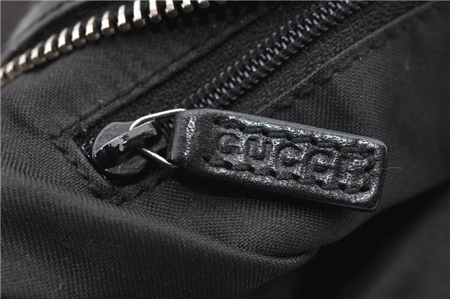 Authentic GUCCI Jumbo GG Shoulder Hand Bag GG Canvas Leather 0013814 Black 4831C