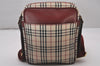 Authentic BURBERRY Nova Check Shoulder Cross Body Bag Canvas Leather Beige 4833I