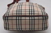 Authentic BURBERRY Nova Check Shoulder Cross Body Bag Canvas Leather Beige 4833I