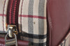 Authentic BURBERRY Nova Check Shoulder Cross Body Bag Canvas Leather Beige 4833I