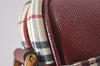 Authentic BURBERRY Nova Check Shoulder Cross Body Bag Canvas Leather Beige 4833I