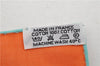 Authentic HERMES Carre 70 Scarf "Au clair de la mer" Cotton Blue Orange 4834F