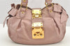 Authentic MIU MIU Vintage Leather 2Way Shoulder Hand Bag Purse Pink 4834I