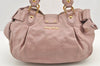 Authentic MIU MIU Vintage Leather 2Way Shoulder Hand Bag Purse Pink 4834I