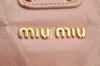 Authentic MIU MIU Vintage Leather 2Way Shoulder Hand Bag Purse Pink 4834I