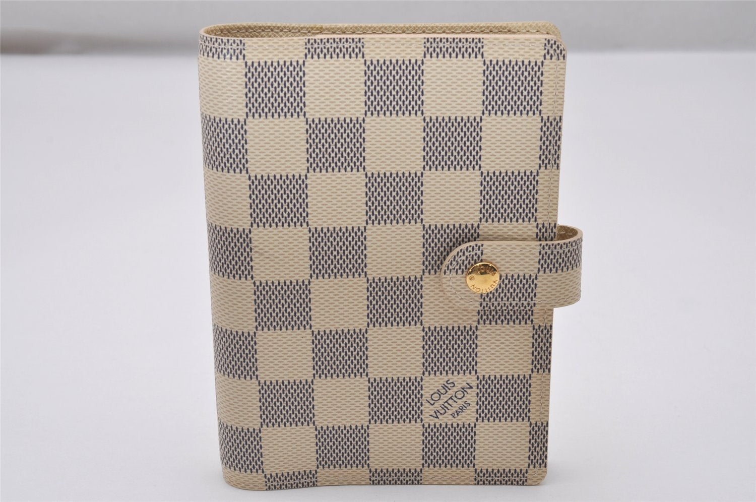 Authentic Louis Vuitton Damier Azur Agenda PM Notebook Cover R20706 LV 4837I