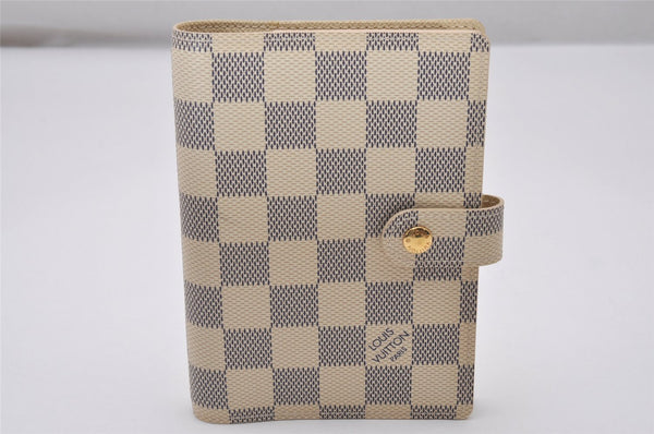 Authentic Louis Vuitton Damier Azur Agenda PM Notebook Cover R20706 LV 4837I