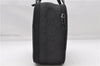 Authentic GUCCI Vanity Hand Bag GG Purse Nylon Leather Black 4839D