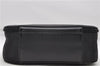 Authentic GUCCI Vanity Hand Bag GG Purse Nylon Leather Black 4839D