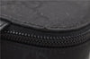 Authentic GUCCI Vanity Hand Bag GG Purse Nylon Leather Black 4839D