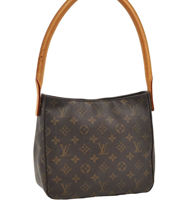 Authentic Louis Vuitton Monogram Looping MM Shoulder Bag M51146 LV 4840E