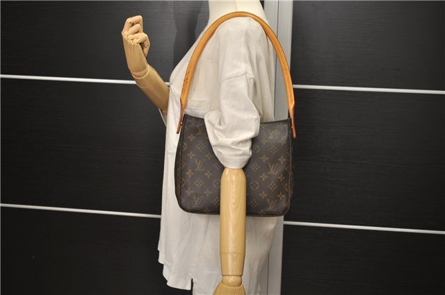 Authentic Louis Vuitton Monogram Looping MM Shoulder Bag M51146 LV 4840E