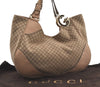 Authentic GUCCI Diamante Charlotte Tote Bag Canvas Leather 203504 Brown 4840I