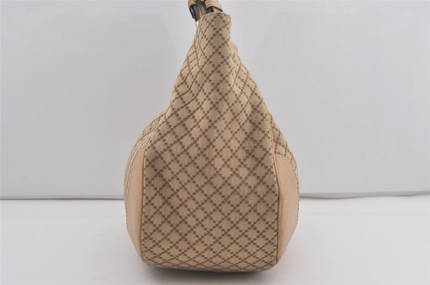 Authentic GUCCI Diamante Charlotte Tote Bag Canvas Leather 203504 Brown 4840I