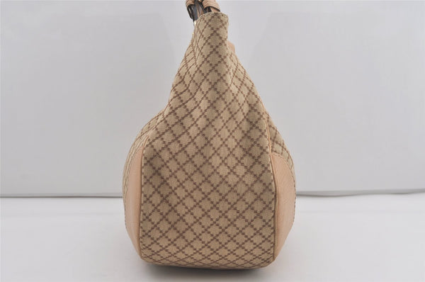 Authentic GUCCI Diamante Charlotte Tote Bag Canvas Leather 203504 Brown 4840I