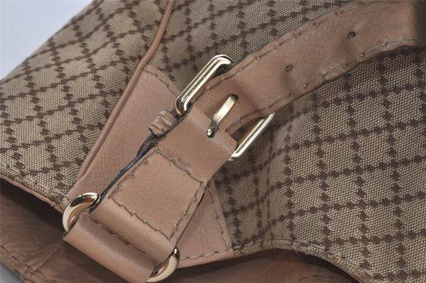 Authentic GUCCI Diamante Charlotte Tote Bag Canvas Leather 203504 Brown 4840I