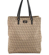 Authentic FENDI Vintage Zucchino Hand Bag Canvas Leather Beige 4841I