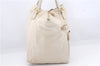 Authentic YVES SAINT LAURENT Downtown Shoulder Tote Bag Leather Ivory 4843D