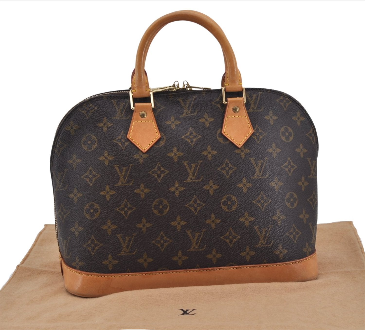Authentic Louis Vuitton Monogram Alma Hand Bag Purse M51130 LV 4844E