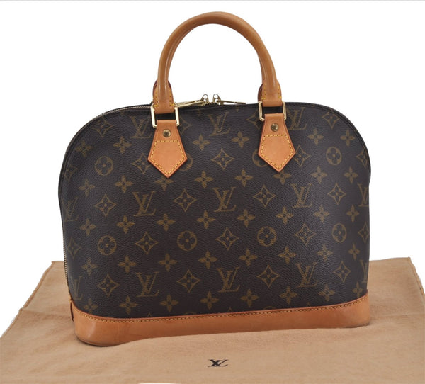 Authentic Louis Vuitton Monogram Alma Hand Bag Purse M51130 LV 4844E