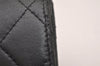 Authentic CHANEL Lamb Skin Matelasse Vintage Bifold Wallet Purse Black CC 4844I