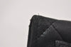 Authentic CHANEL Lamb Skin Matelasse Vintage Bifold Wallet Purse Black CC 4844I