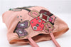 Authentic PRADA Tessuto Flower Nylon Leather Shoulder Tote Bag BR2844 Pink 4845C