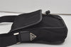 Authentic PRADA Nylon Tessuto Saffiano Leather Shoulder Cross Bag Black 4845I