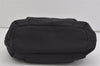 Authentic PRADA TESSUTO BOW Ribbon Nylon Leather Hand Bag BR4237 Black 4846I