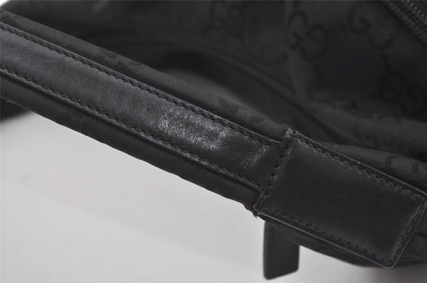 Authentic GUCCI Shoulder Hand Bag GG Nylon Leather 0013380 Black Junk 4847I