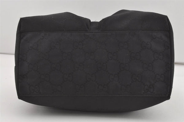 Authentic GUCCI Shoulder Hand Bag GG Nylon Leather 0013380 Black Junk 4847I