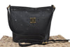 Authentic MCM Vintage Shoulder Cross Body Bag Purse PVC Leather Black 4848I