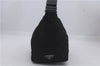 Authentic PRADA Vela Sport Nylon Leather Shoulder Hand Bag BR0415 Black 4849D