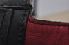 Authentic Chloe Alison Vintage Shoulder Hand Tote Bag Leather Red Black 4851I