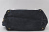 Authentic PRADA Canapa L Vintage Canvas Tote Hand Bag Denim Blue 4852I