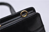 Authentic Salvatore Ferragamo Vara Ribbon Leather Hand Bag Q216187 Black 4853C