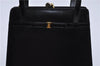 Authentic Salvatore Ferragamo Vara Ribbon Leather Hand Bag Q216187 Black 4853C