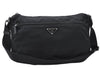 Authentic PRADA Nylon Leather Shoulder Cross Body Bag Purse Black 4853D