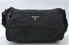 Authentic PRADA Nylon Leather Shoulder Cross Body Bag Purse Black 4853D